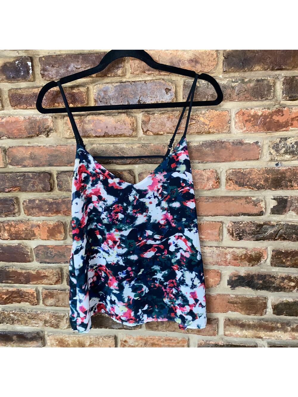 Eight Sixty Multicolored Abstract Floral Print Camisole Tank Top Women's Size XS